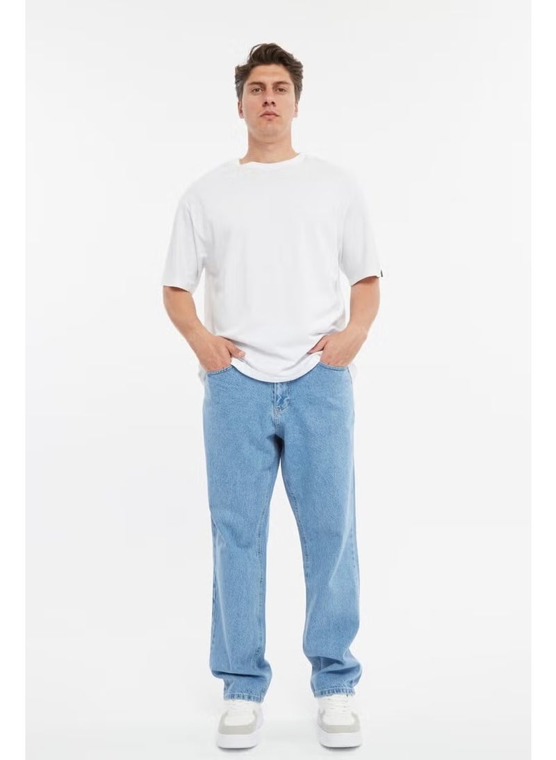 Cedy Denim بنطلون جينز رجالي عالي الخصر بقصة فضفاضة - C352 - Image 4